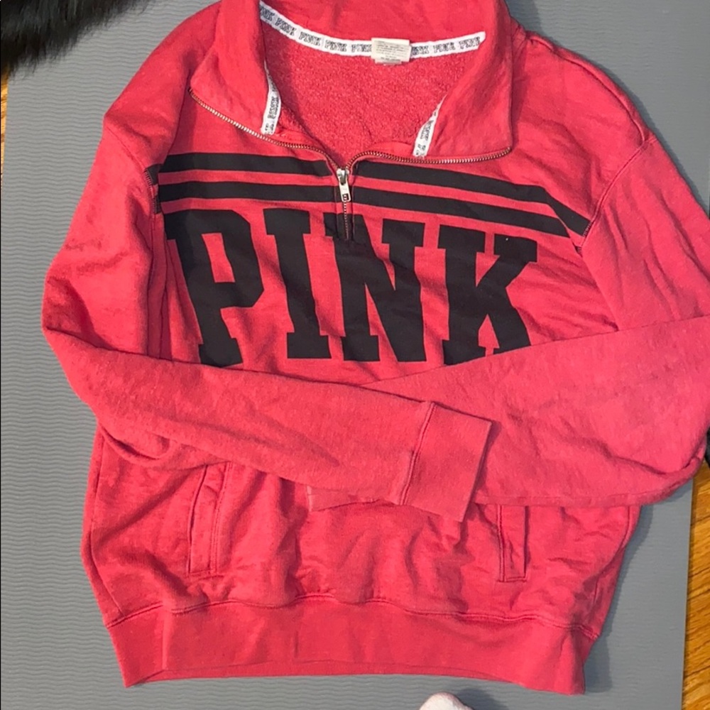 Pink quarter zip